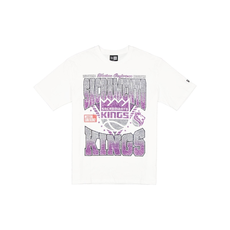 Sacramento Kings Sport Classics Washed Optic White T-Shirt S