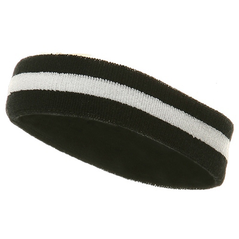 Terry Stripe Headband Navy White One Size