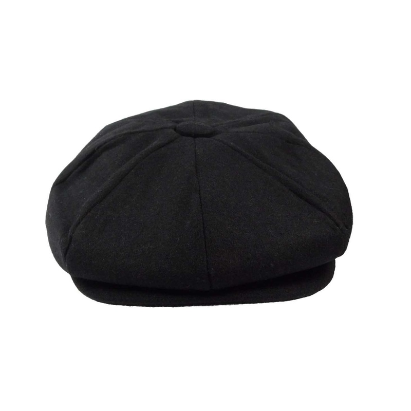 Wool Felt Newsboy Cap – Epoch Hats M Black