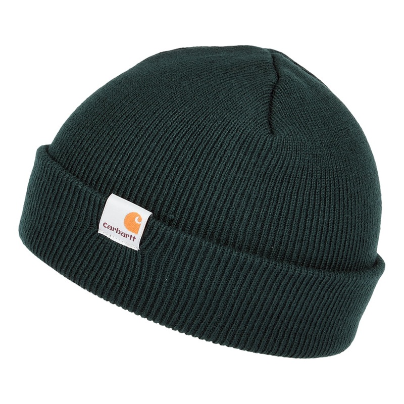 Carhartt WIP Hats Stratus Short Watch Beanie Hat – Forest 1-Size