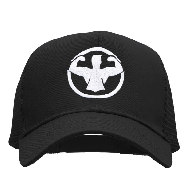 Flexing Embroidered Solid Cotton Prostyle Twill Mesh Cap Black One Size