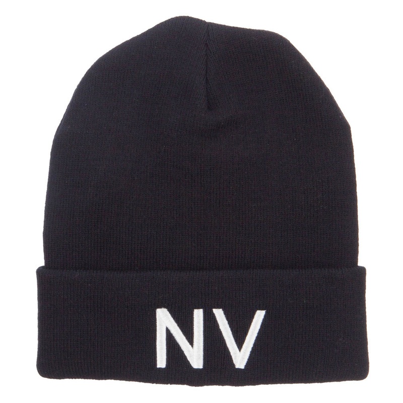 Nevada State NV Embroidered Cuff Beanie Black One Size