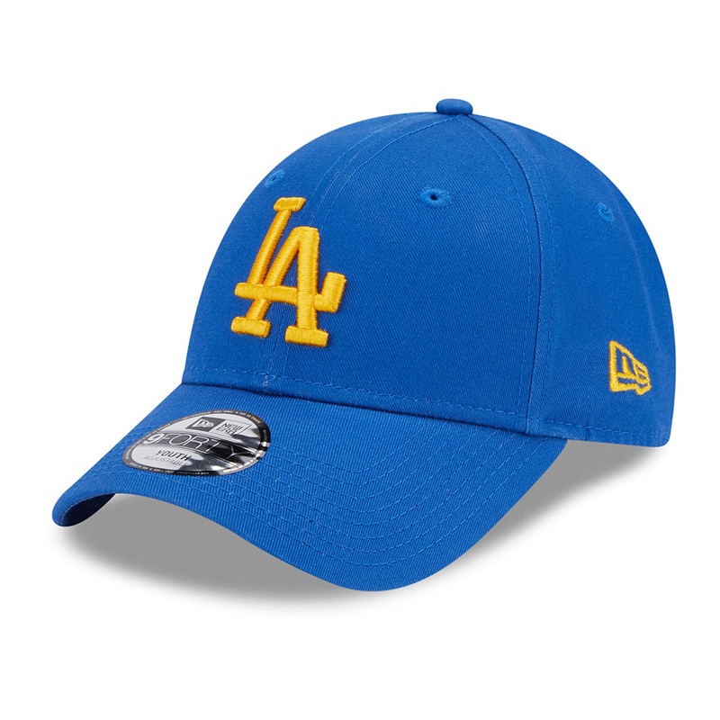 New Era Kids 9FORTY L.A. Dodgers Baseball Cap – MLB League Essential – Azure-Yellow CHILD ADJ.