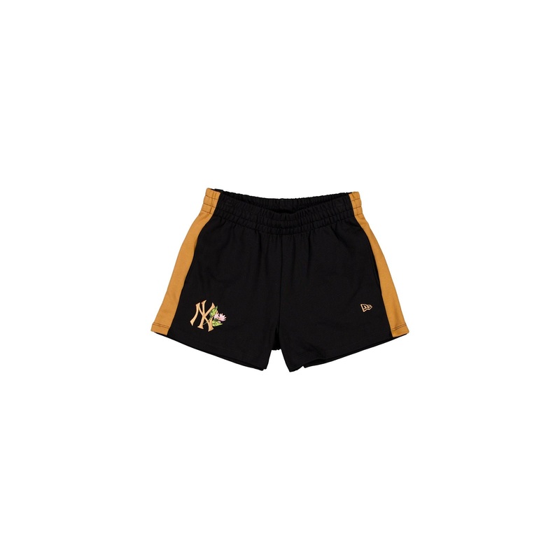 New York Yankees Women’s High Waisted Black Floral Shorts XS