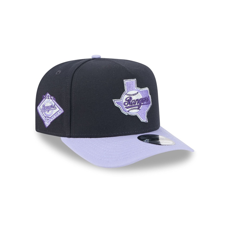 Texas Rangers Navy Lavender 9FIFTY A-Frame Snapback Hat One Size