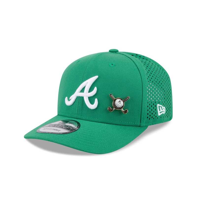 Atlanta Braves Tee Time 9SEVENTY Trucker Hat One Size