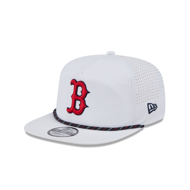 Boston Red Sox Optic White Performance Rope Golfer Hat One Size