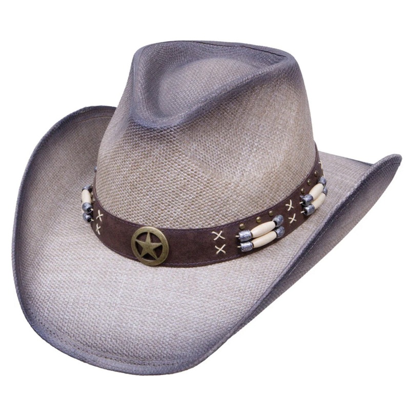 Distressed Grey Toyo Straw Cowboy Hat – Kenny Keith Grey Medium (57 cm)