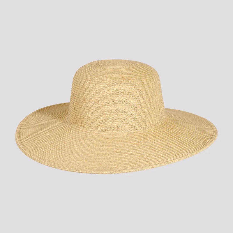 Mynah | Womens Mix Paper Braid Round Crown Straw Sun Hat Natural OS