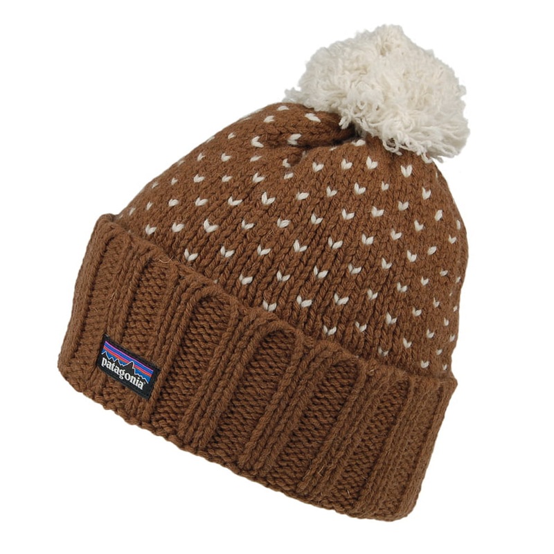 Patagonia Hats Snowbelle Recycled Wool Bobble Hat – Brown 1-Size