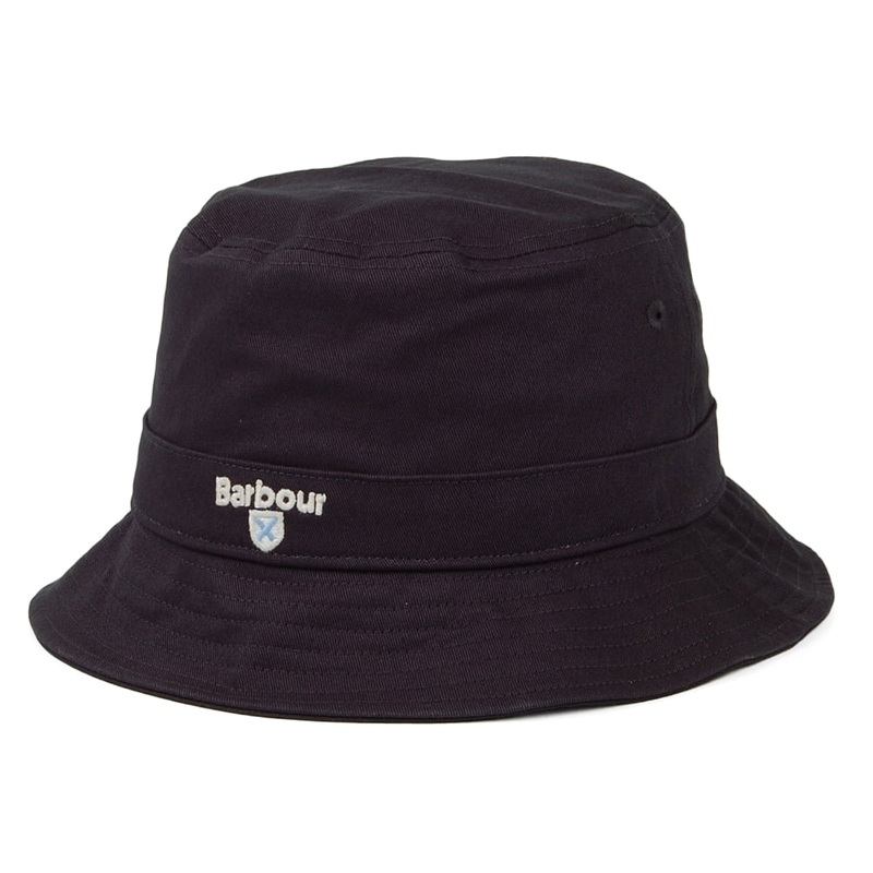 Barbour Hats Cascade Cotton Bucket Hat – Navy Blue S