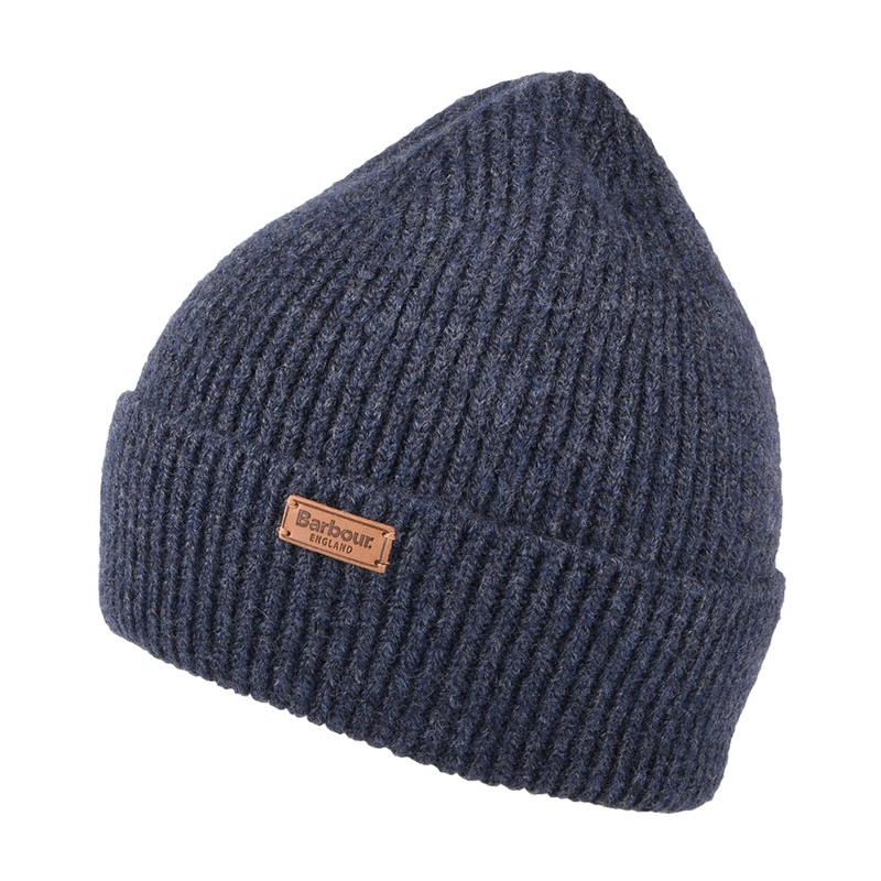 Barbour Hats Pendle Recycled Cuffed Beanie Hat – Navy Blue 1-Size