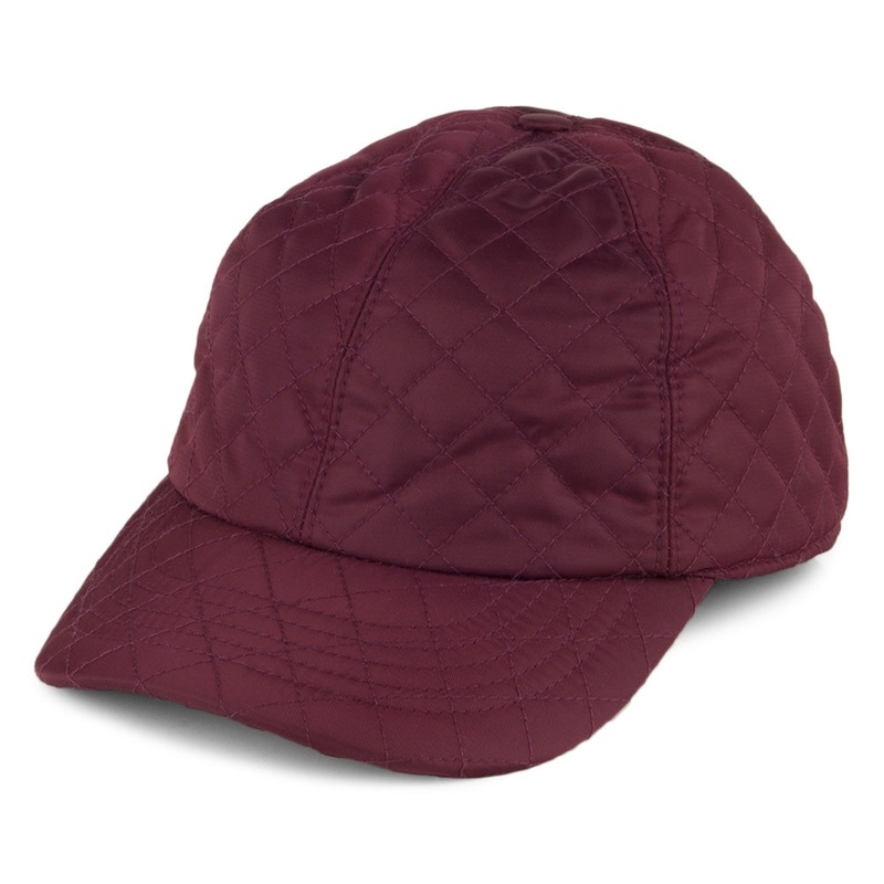 Betmar Hats Classic Quilted Rain Baseball Cap – Plum 1-Size