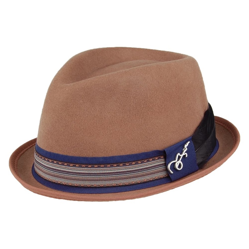 Carlos Santana Stage Wool Felt Trilby Hat – Tan M