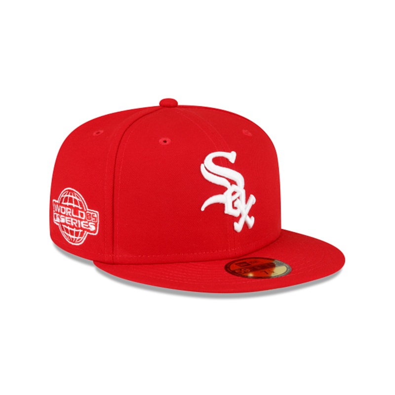 Chicago White Sox Sidepatch Red 59FIFTY Fitted Hat 7