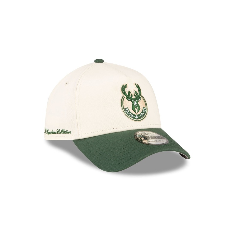 Hyperfly Katakana x Milwaukee Bucks 9FORTY A-Frame Snapback Hat One Size
