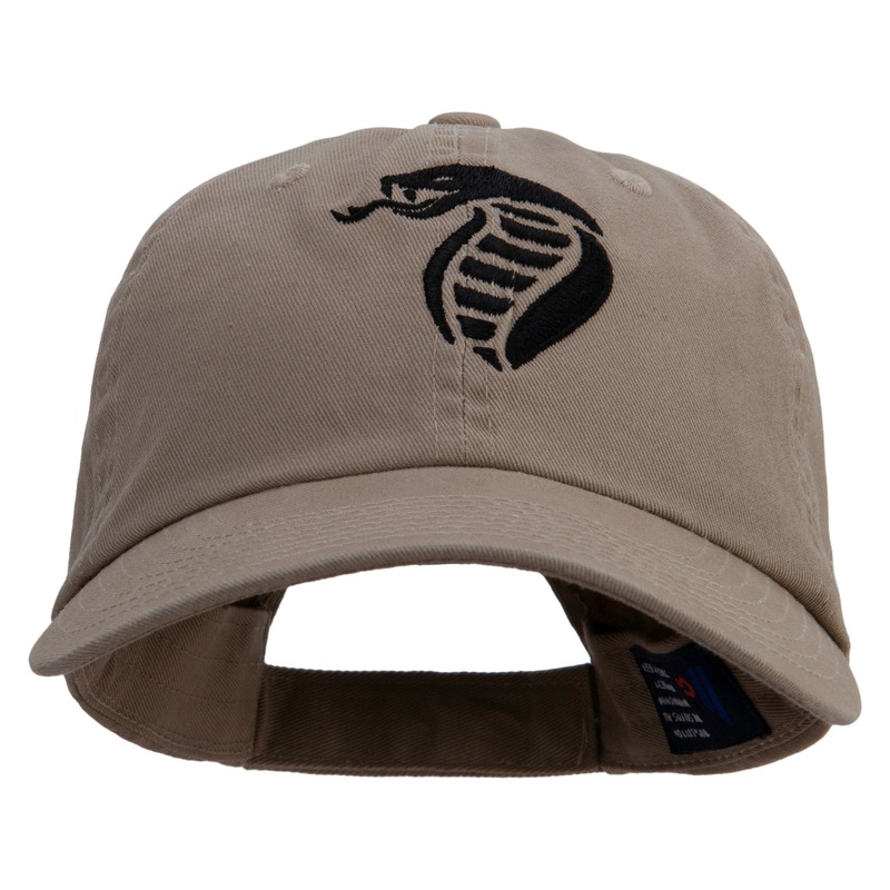 King Cobra Embroidered Low Profile Dyed Cotton Twill Cap Khaki One Size