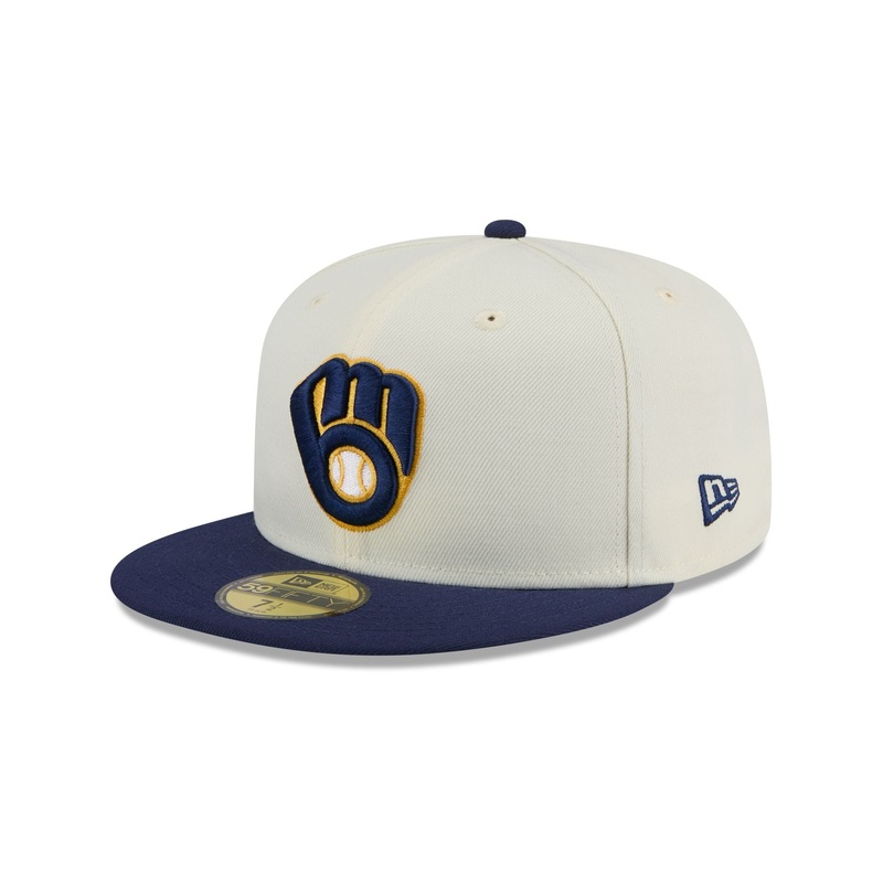 Milwaukee Brewers Chrome 59FIFTY Fitted Hat 7