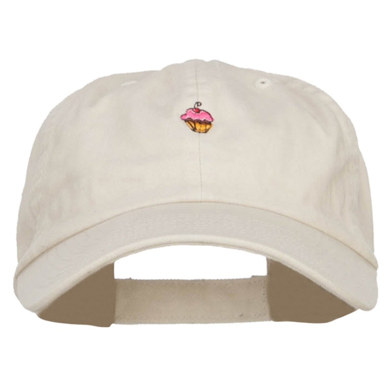 Mini Cupcake Embroidered Low Cap Putty One Size