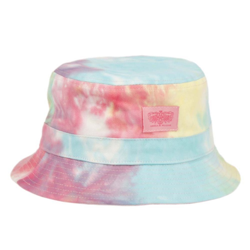 Reversible Tie Dye Cotton Bucket Hat – Angela & William Hats Pink M/L (58 cm)