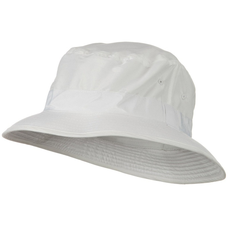 Water Repellent Microfiber Golfer Hat White S-M