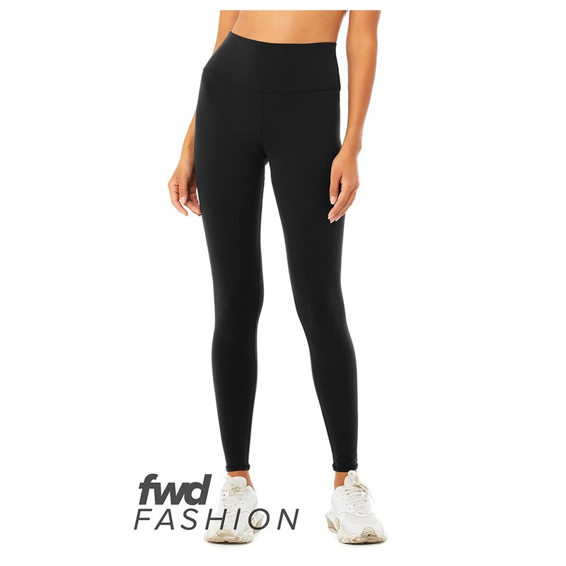 BELLA+CANVAS 0813 FWD Fashion Women’s High Waist Fitness Leggings Black XS