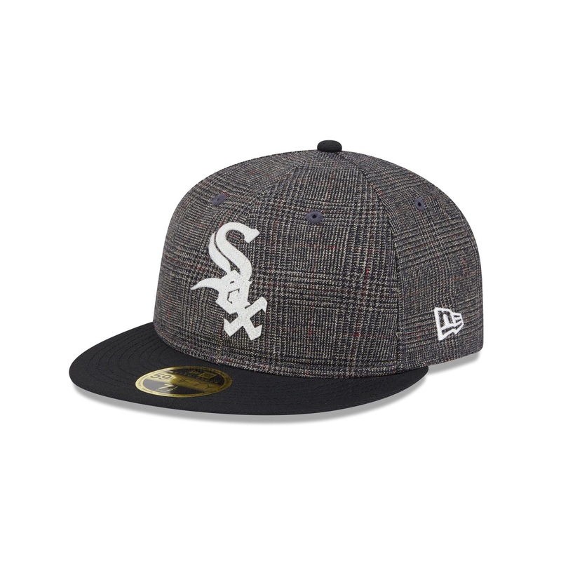 Chicago White Sox Plaid Retro Crown 59FIFTY Fitted Hat 7