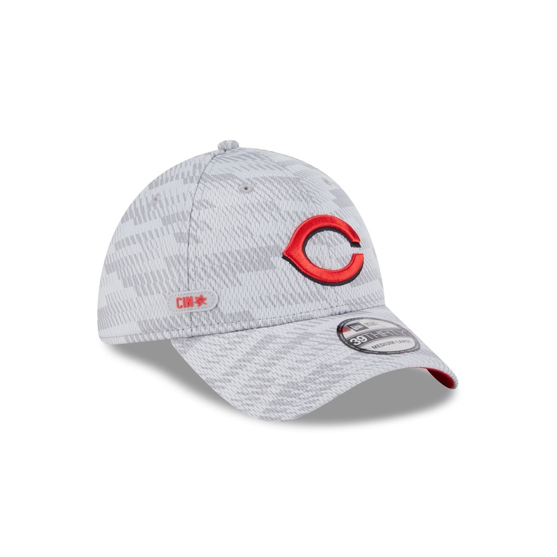 Cincinnati Reds 2025 Clubhouse Gray 39THIRTY Stretch Fit S/M