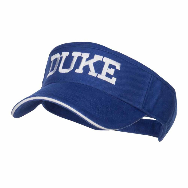 Halloween Duke Embroidered Sandwich Visor Royal White One Size