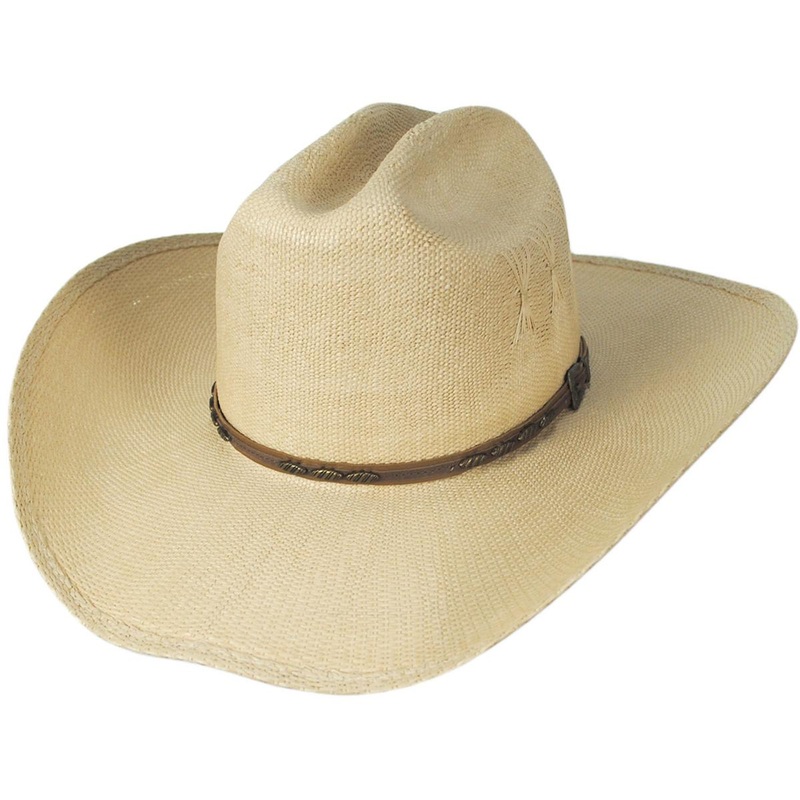 Hickman Bangora Straw Western Hat LINEN 6 7/8