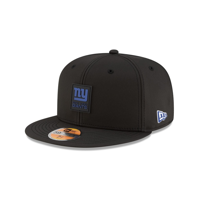 New York Giants 2025 Sideline Hot Weather Black 59FIFTY Fitted Hat 7
