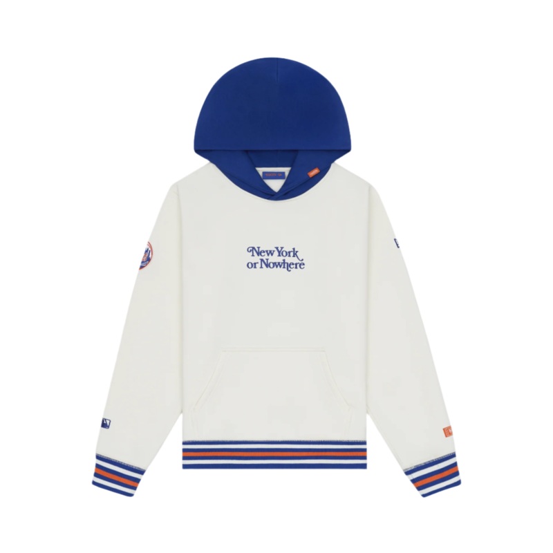 New York or Nowhere x New York Mets Chrome White Motto Hoodie XS