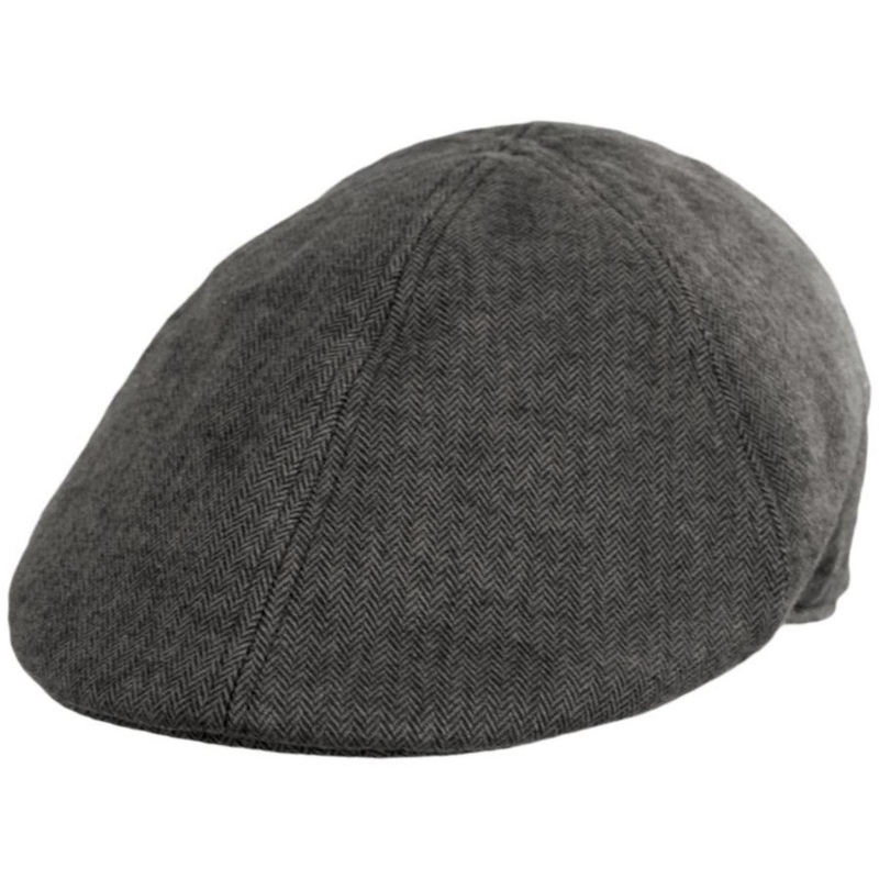 Newport Cotton Herringbone Duckbill Ivy Cap BLACK/GREY S