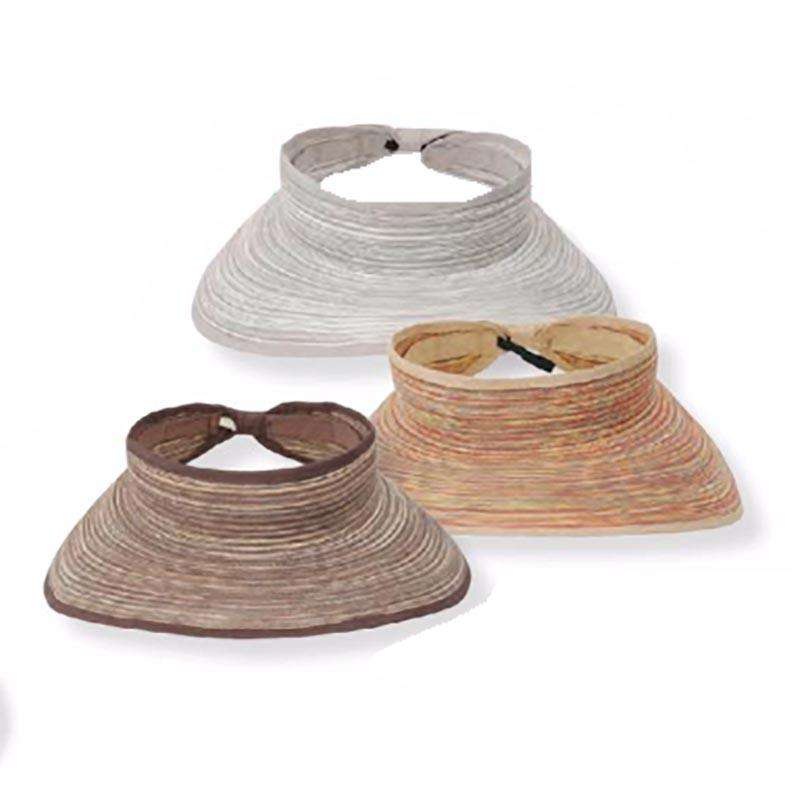Polybraid Metallic Roll Up Sun Visor by JSA Brown