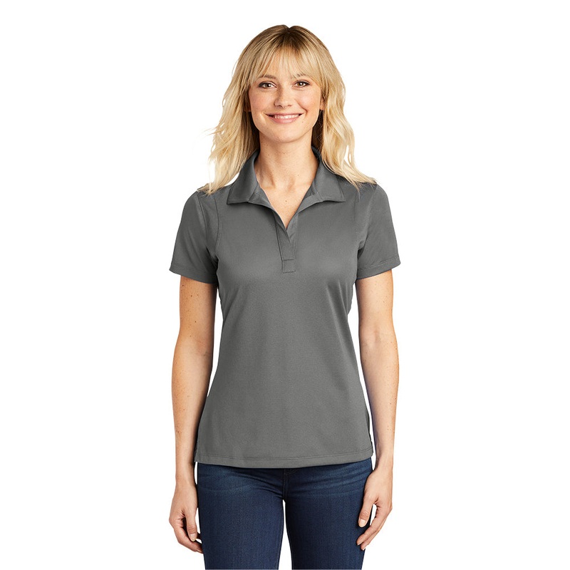 Sport-Tek LST650 Ladies Micropique Sport-Wick Polo – Grey Concrete Grey Concrete XS