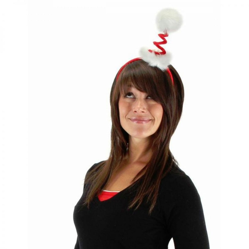 Springy Santa Fascinator Headband RED/WHITE ONE SIZE FITS MOST