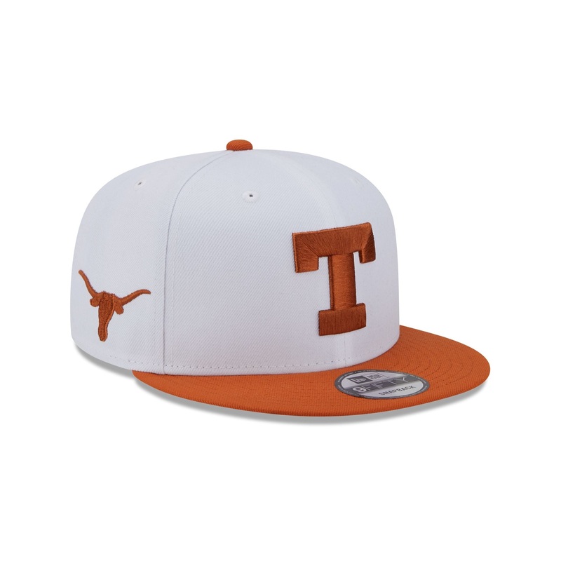 Texas Longhorns Chrome White 9FIFTY Snapback Hat One Size