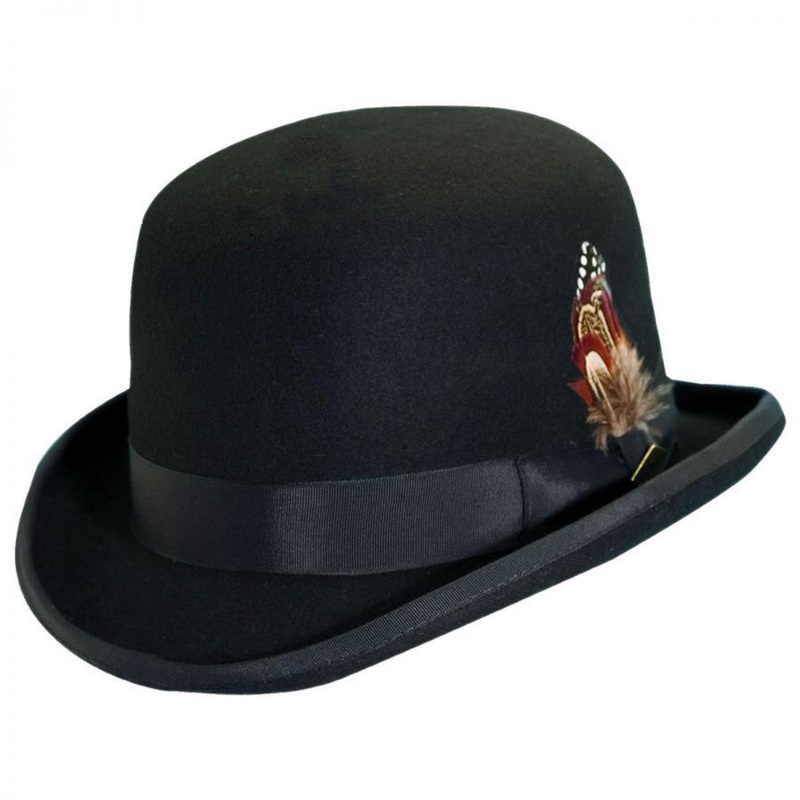 Wool Felt Derby Hat BLACK S