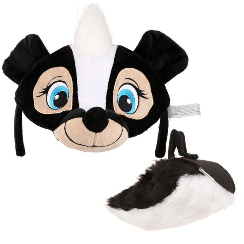 Bambi Flower Plush Headband BLACK/WHITE ONE SIZE FITS MOST