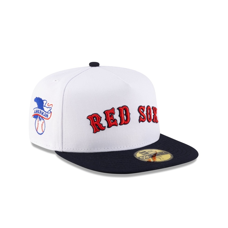 Just Caps League Sidepatch Optic White Boston Red Sox 59FIFTY A-Frame Fitted Hat 7