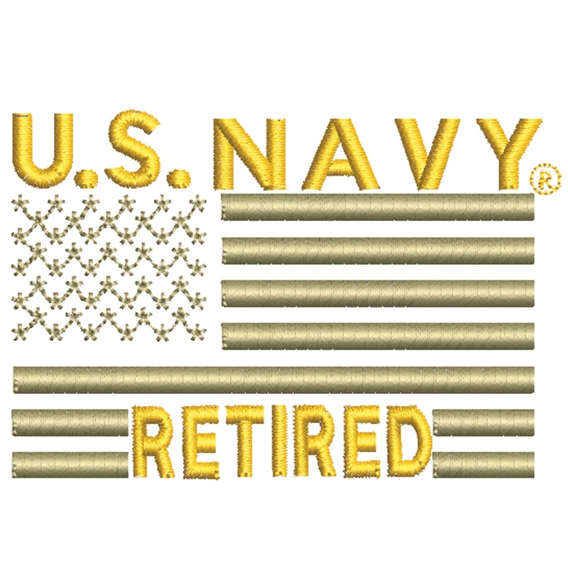 Licensed US Navy Retired Flag Symbol Licensed US Navy Retired Flag Symbol One Size