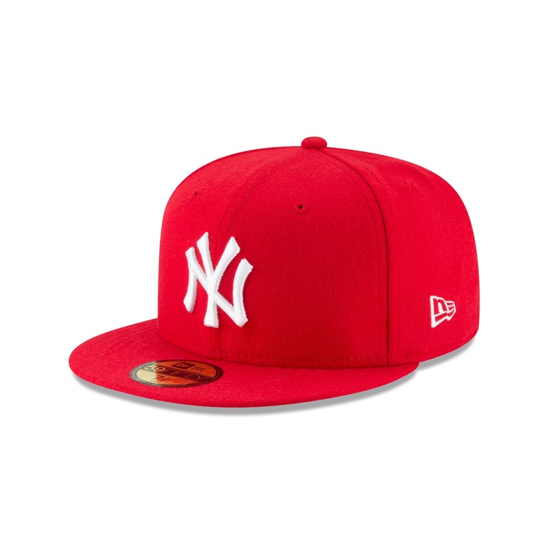 New York Yankees Scarlet Basic 59FIFTY Fitted Hat 6 7/8