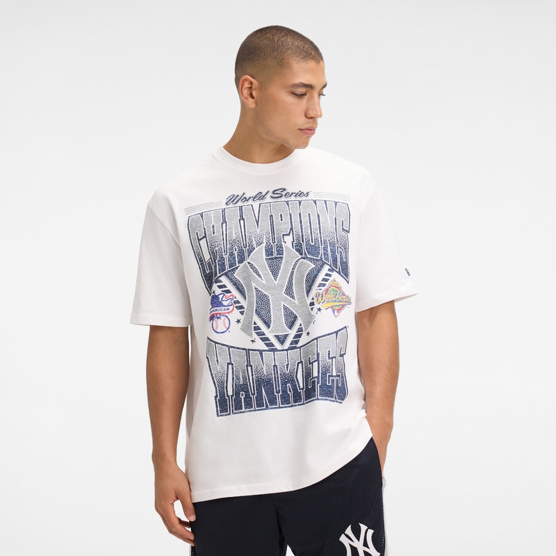 New York Yankees Sport Classics Washed Optic White T-Shirt S
