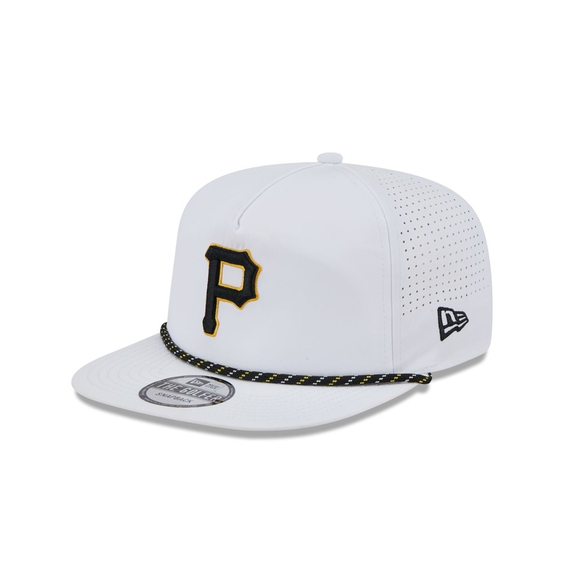 Pittsburgh Pirates Optic White Performance Rope Golfer Hat One Size