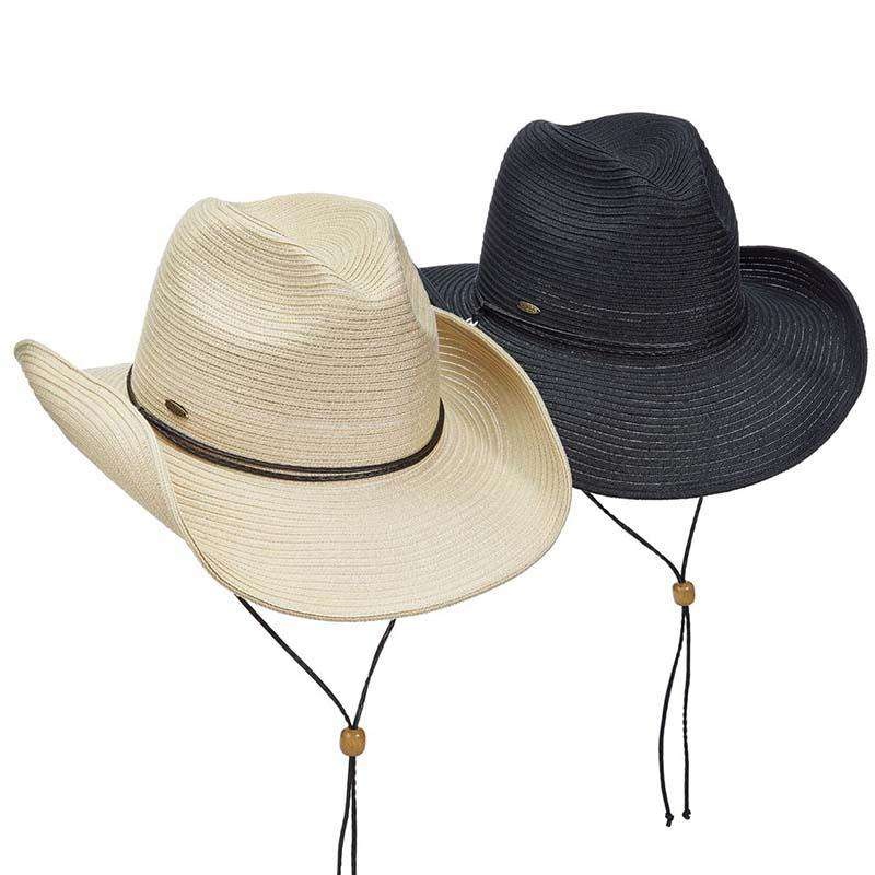 Polybraid Shapeable Brim Western Hat – Scala Hats Black