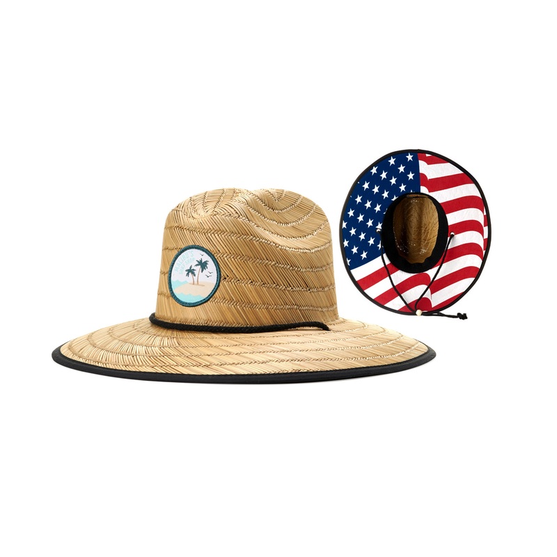 Richardson 828 Lined Waterman Straw Lifeguard Hat Olive/Green Camo