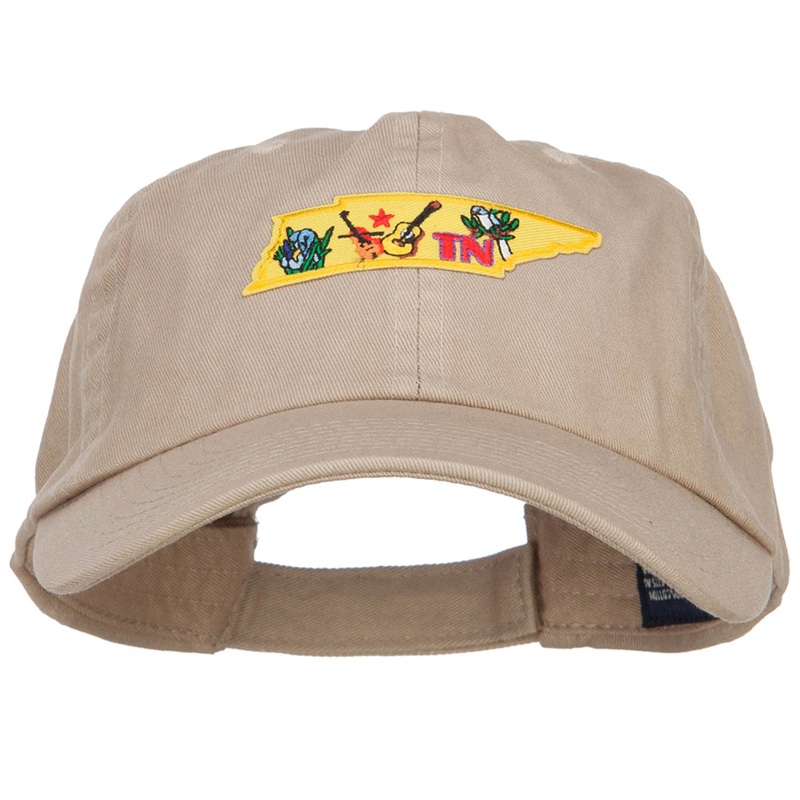USA State Tennessee Patched Low Profile Cap Khaki One Size