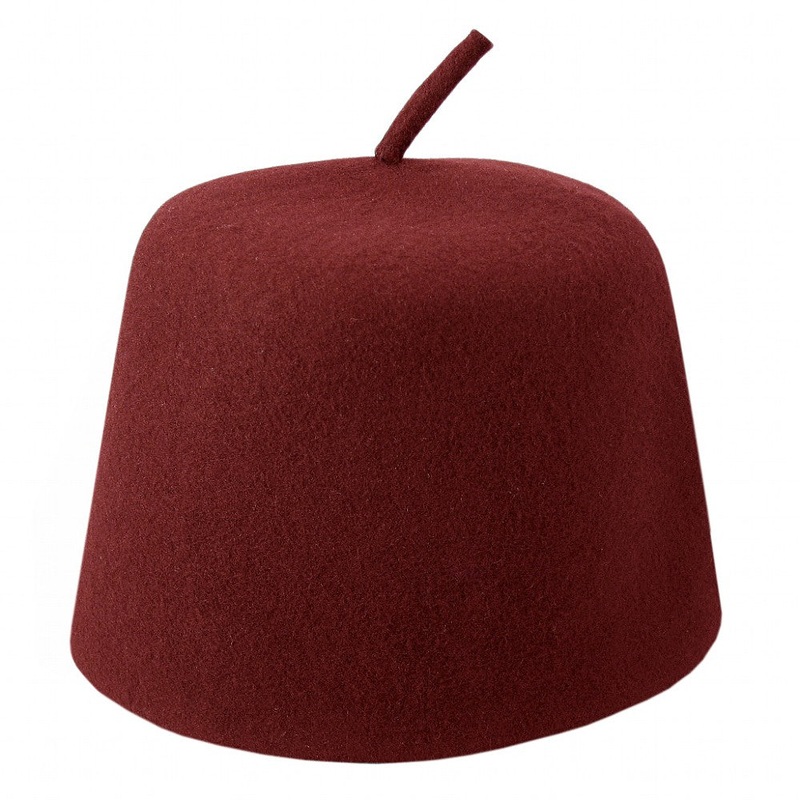 Village Hats Maroon Fez with Stem Wholesale Pack Prepack