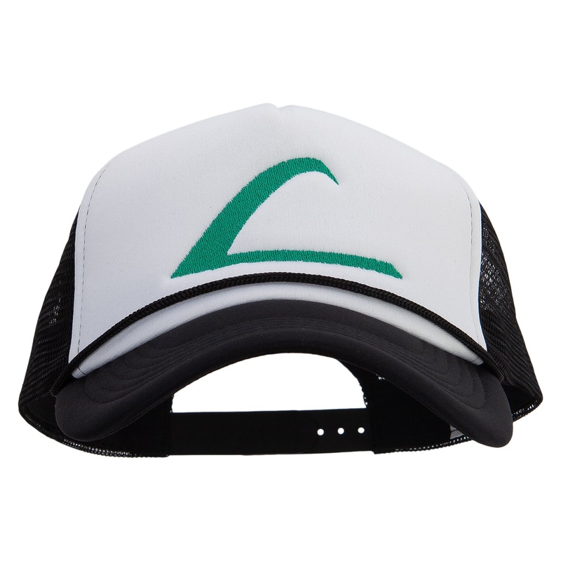 Ash Ketchum League Expo Big Size Embroidered Big Foam Mesh Truck Cap White Black XL-3XL