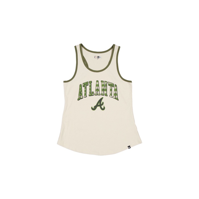 Atlanta Braves Armed Forces Day 2025 Women’s Stone Tank Top XS